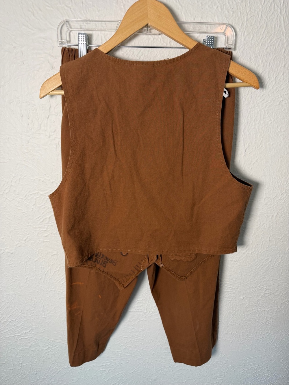 Vintage Beverly Hills Blues M Western Southwest Vest Pants 2 Piece Set - Picture 8 of 8